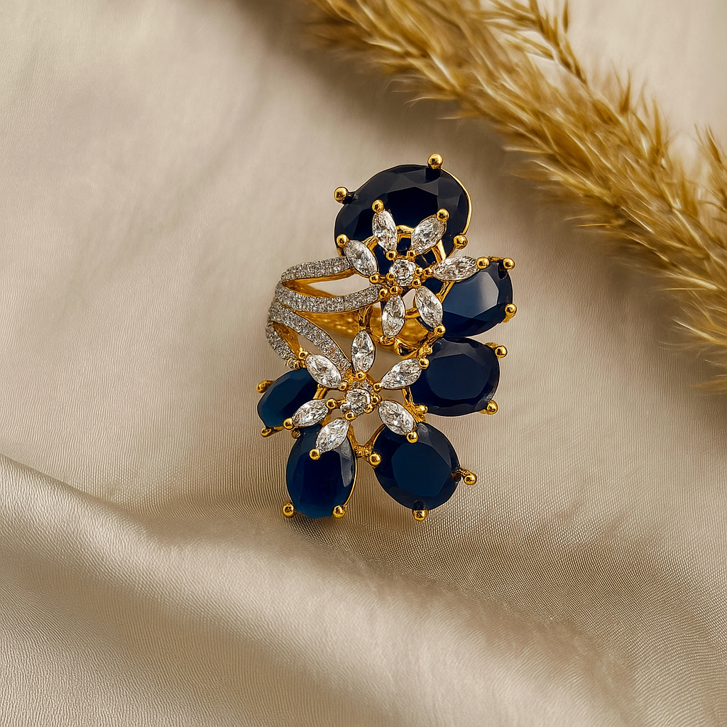 Sapphire Cascade Ring