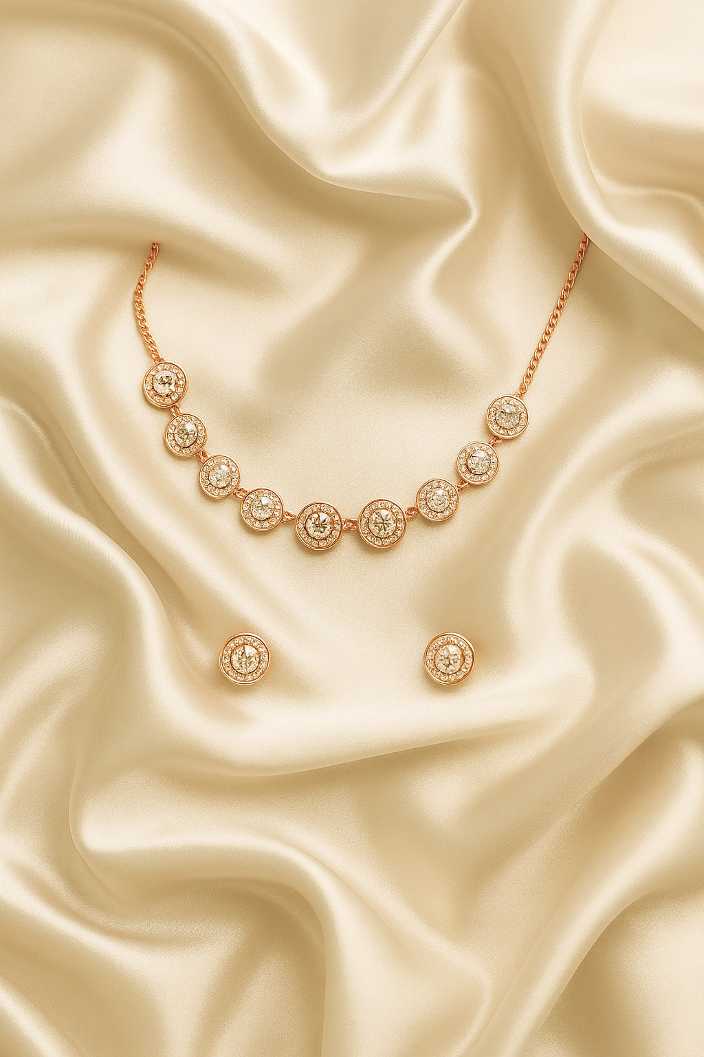 Crystal Circle Necklace Set