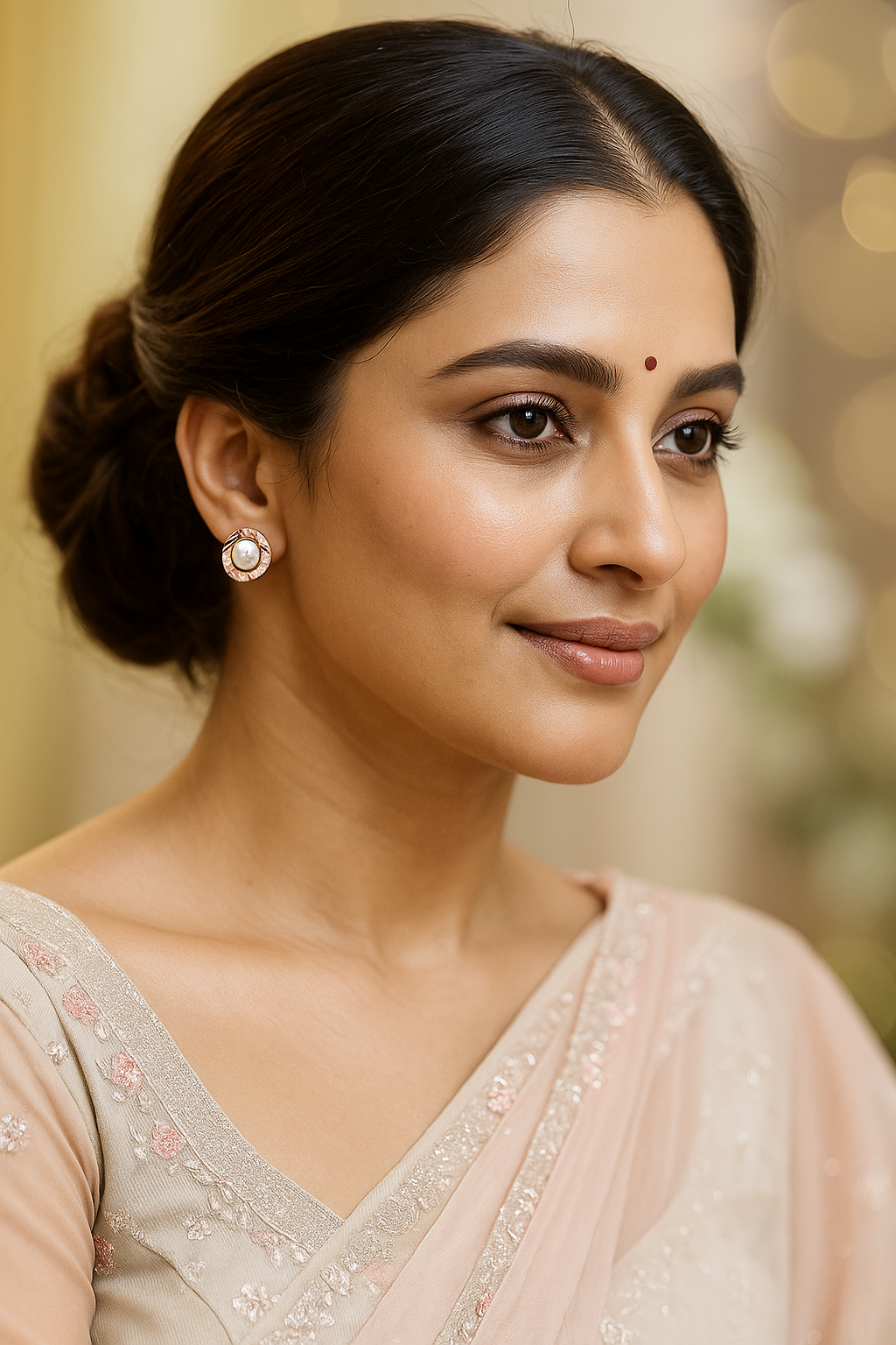 Celestia Carat Rose Halo Earrings