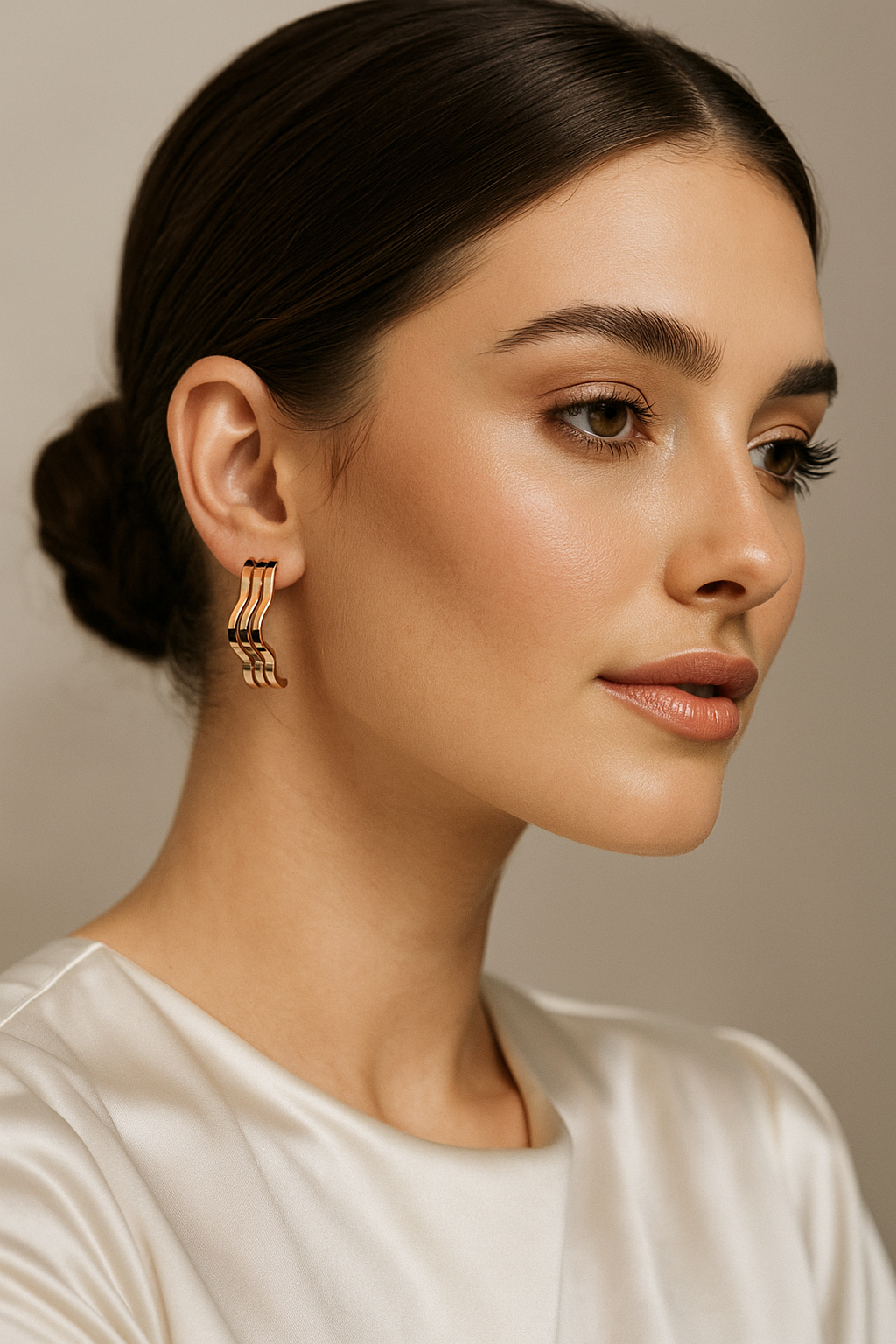 Celestia Carat Wave Hoops