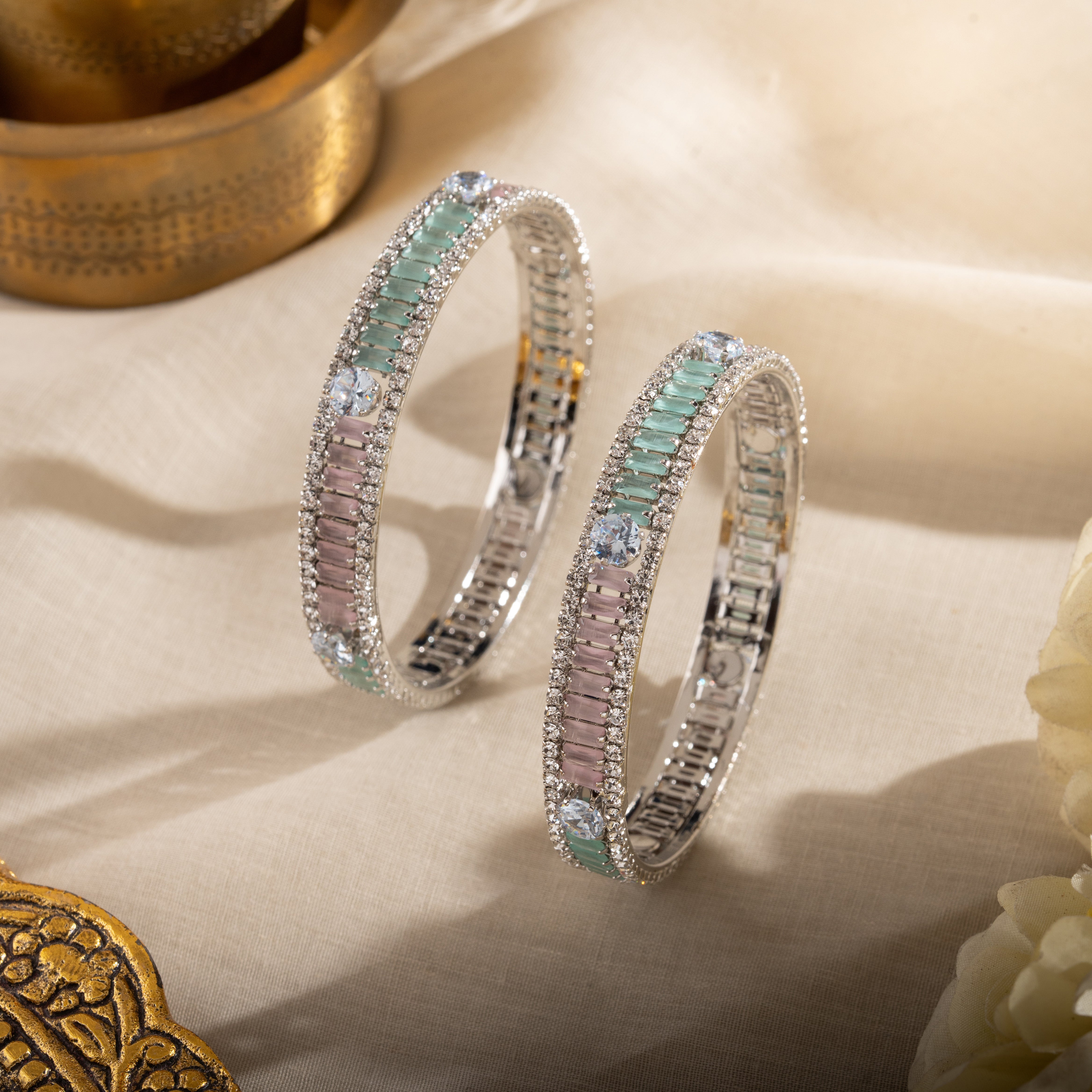 Celestia Carat Serene Pastel Bangles Set