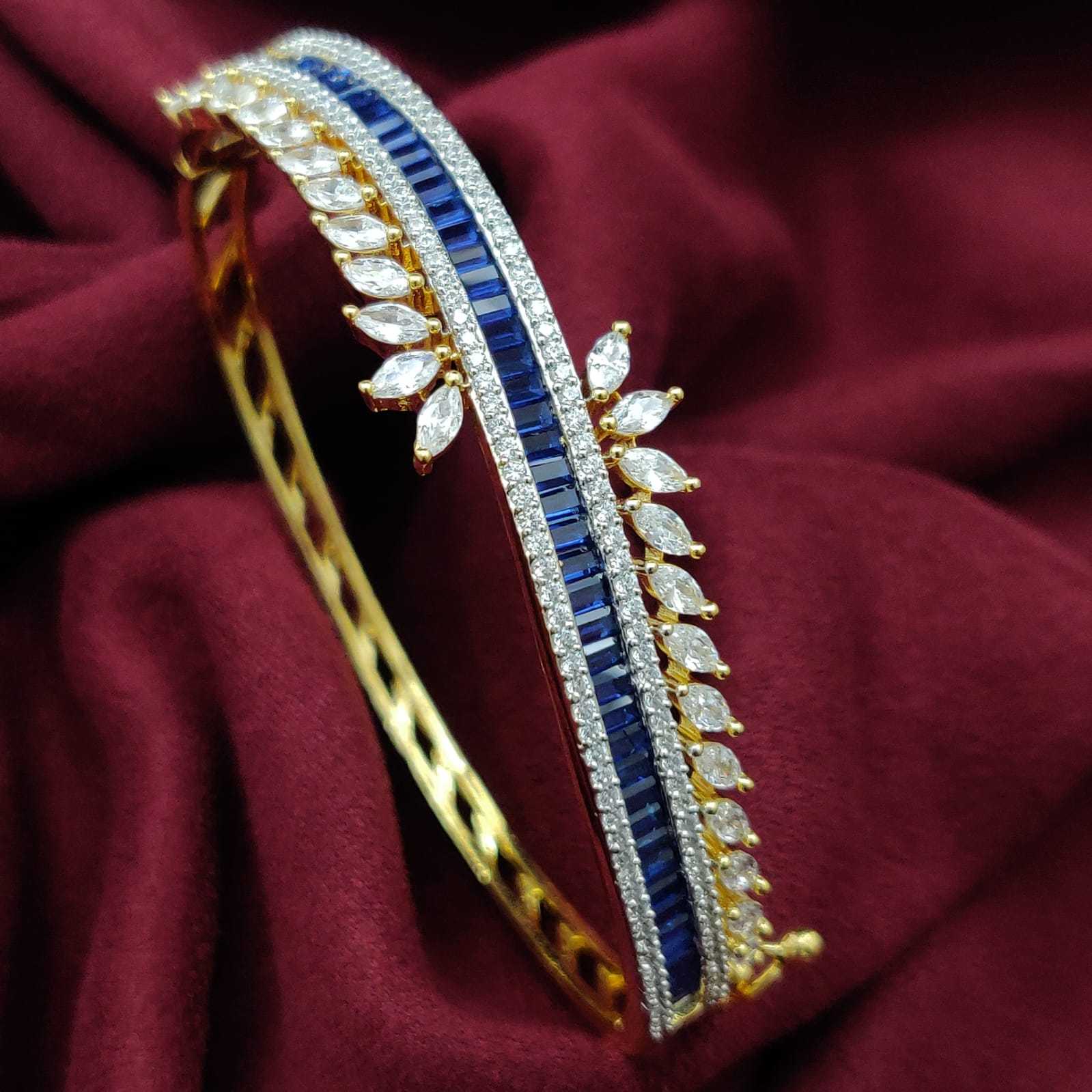 Sapphire Feather Bangle