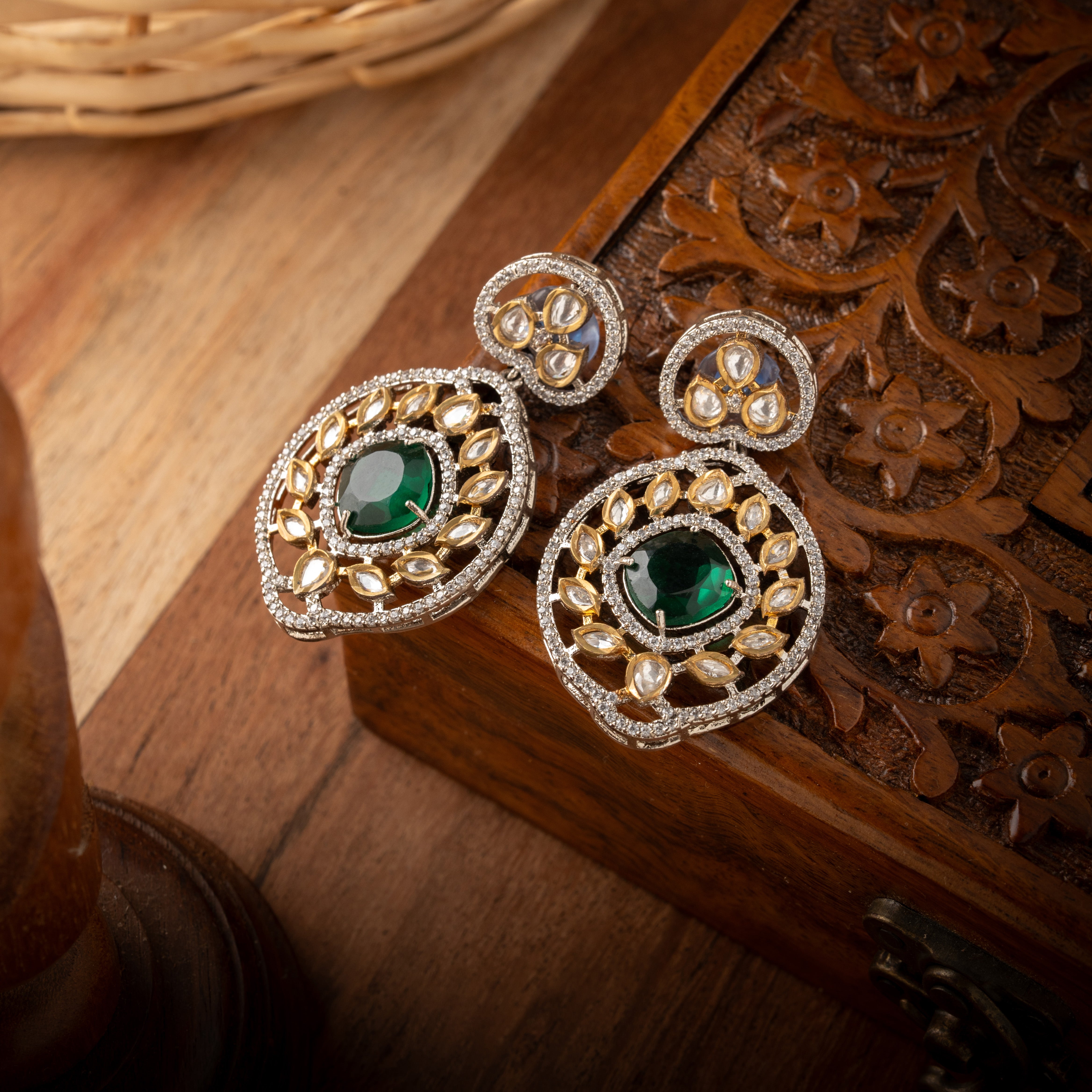 Celestia Carat Emerald Royale Earrings