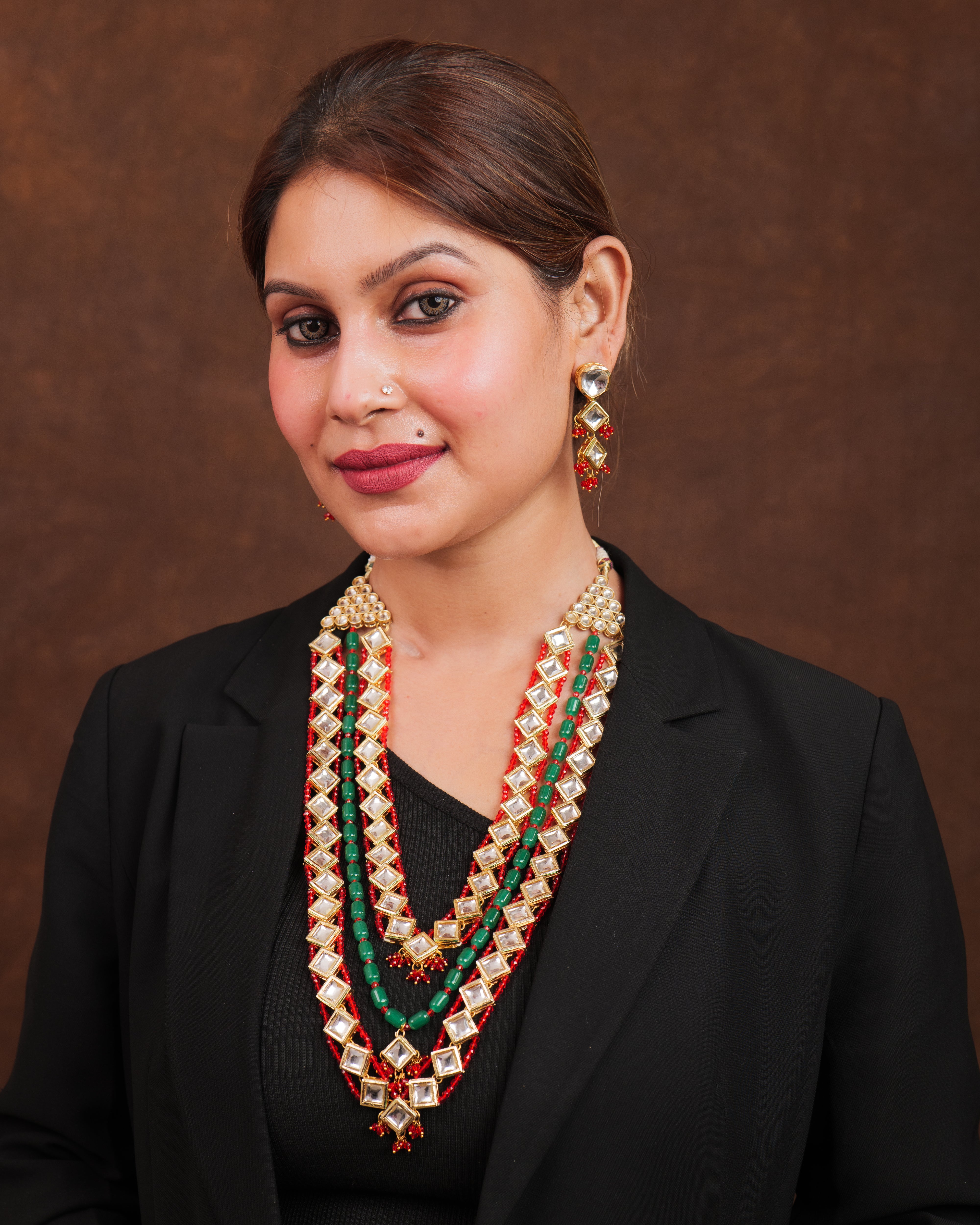 Regal Emerald Necklace Set