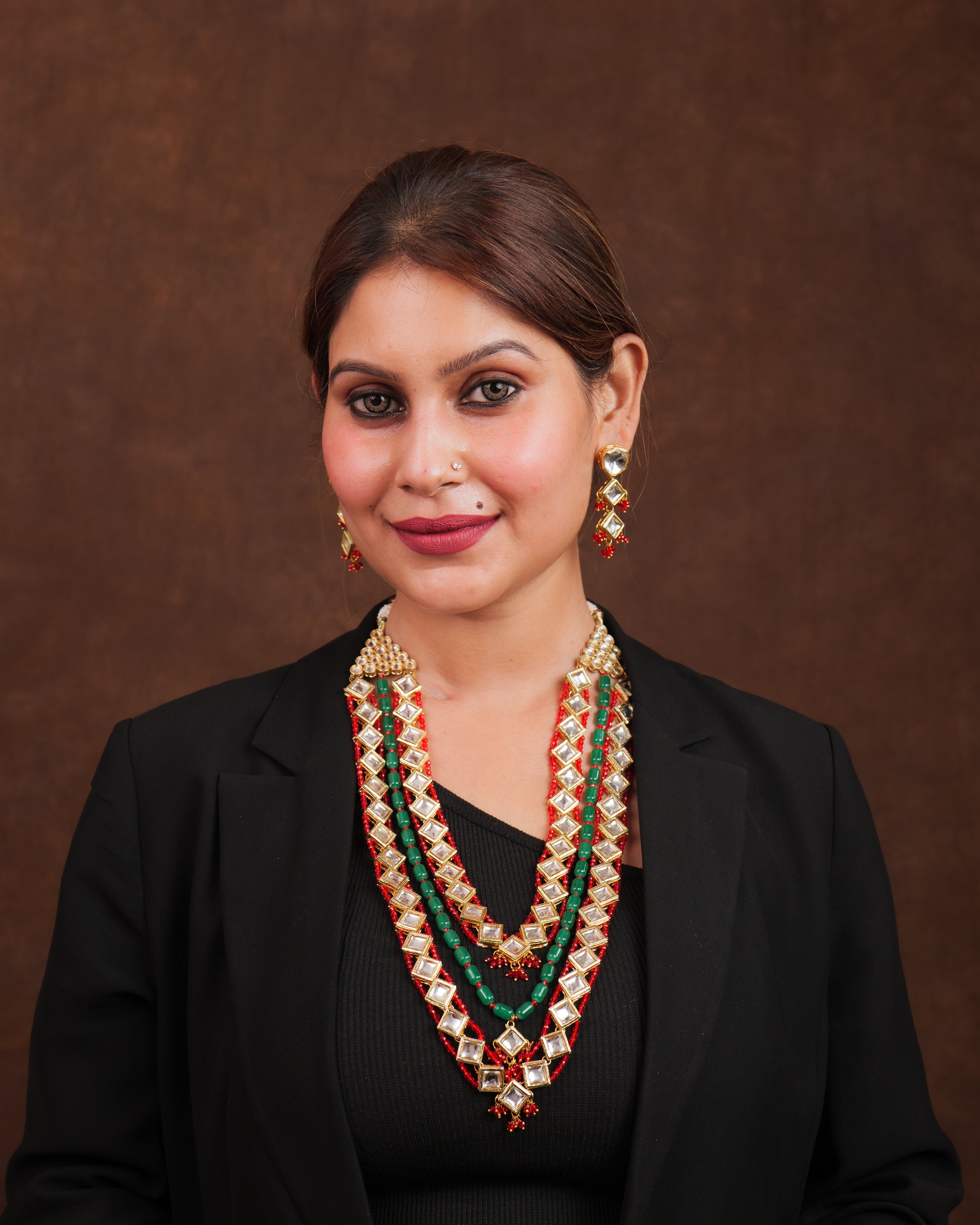 Regal Emerald Necklace Set