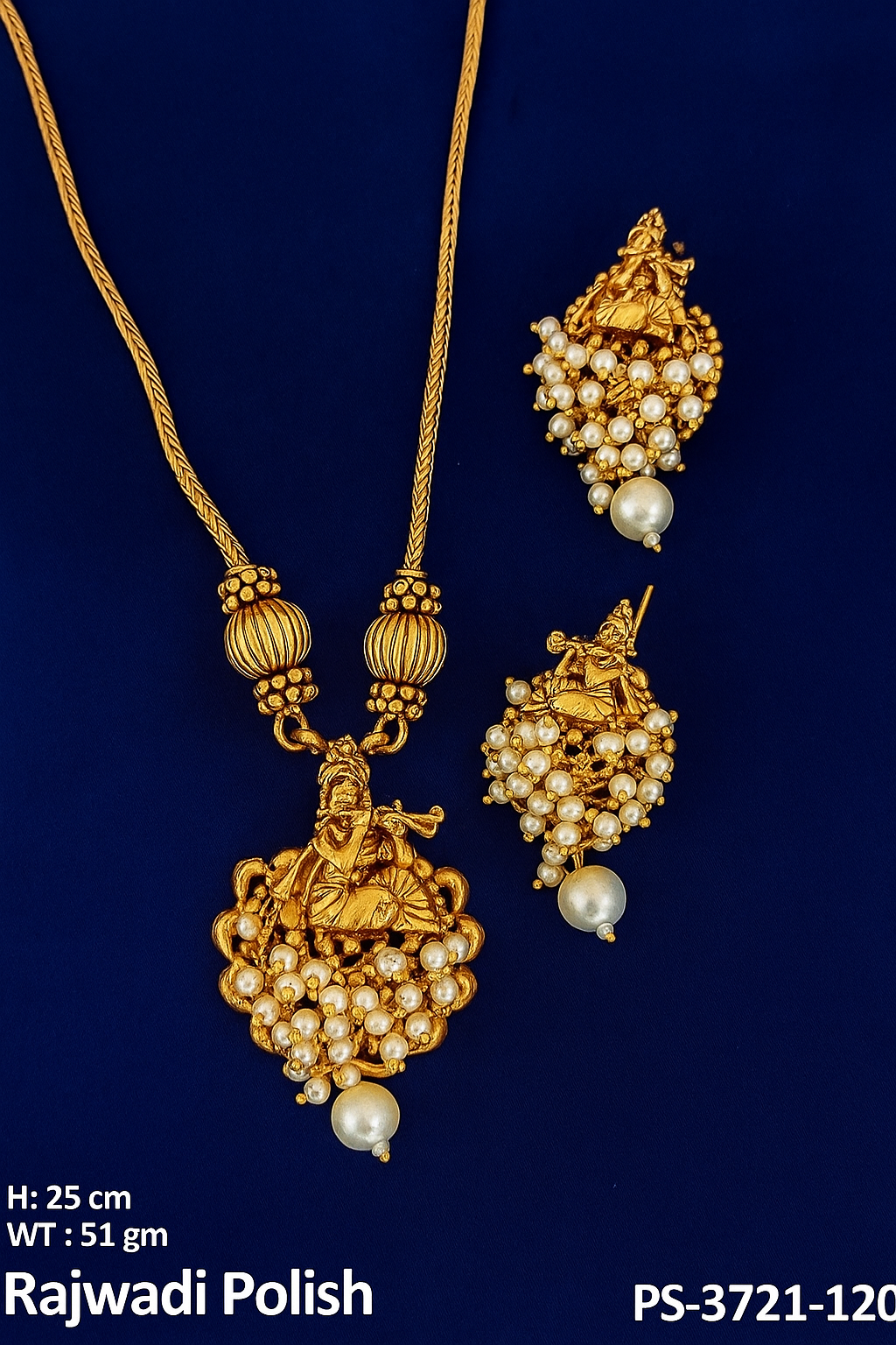 Rajwadi Temple Pendent Set