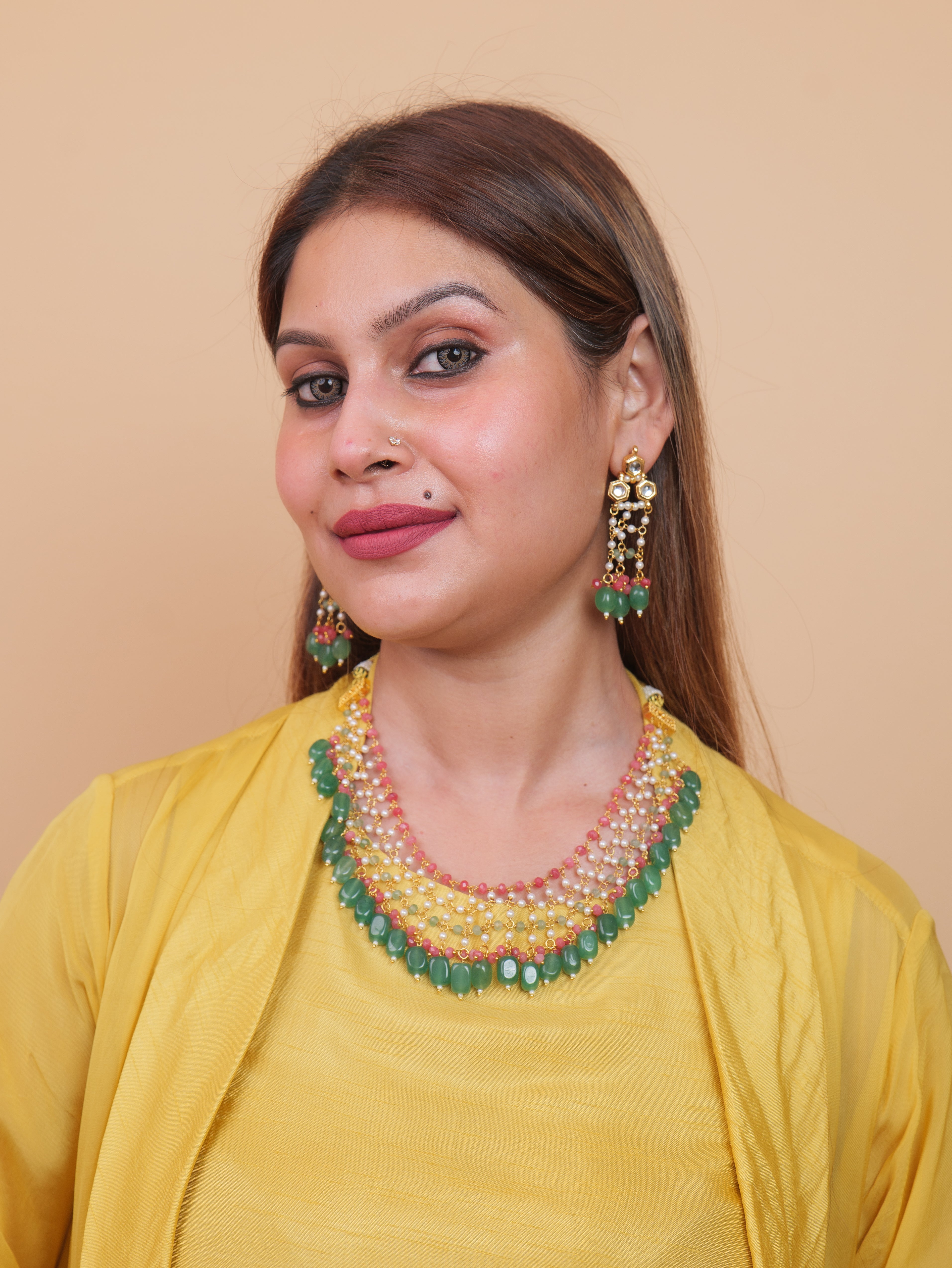 Royal Bloom Beaded Necklace Set