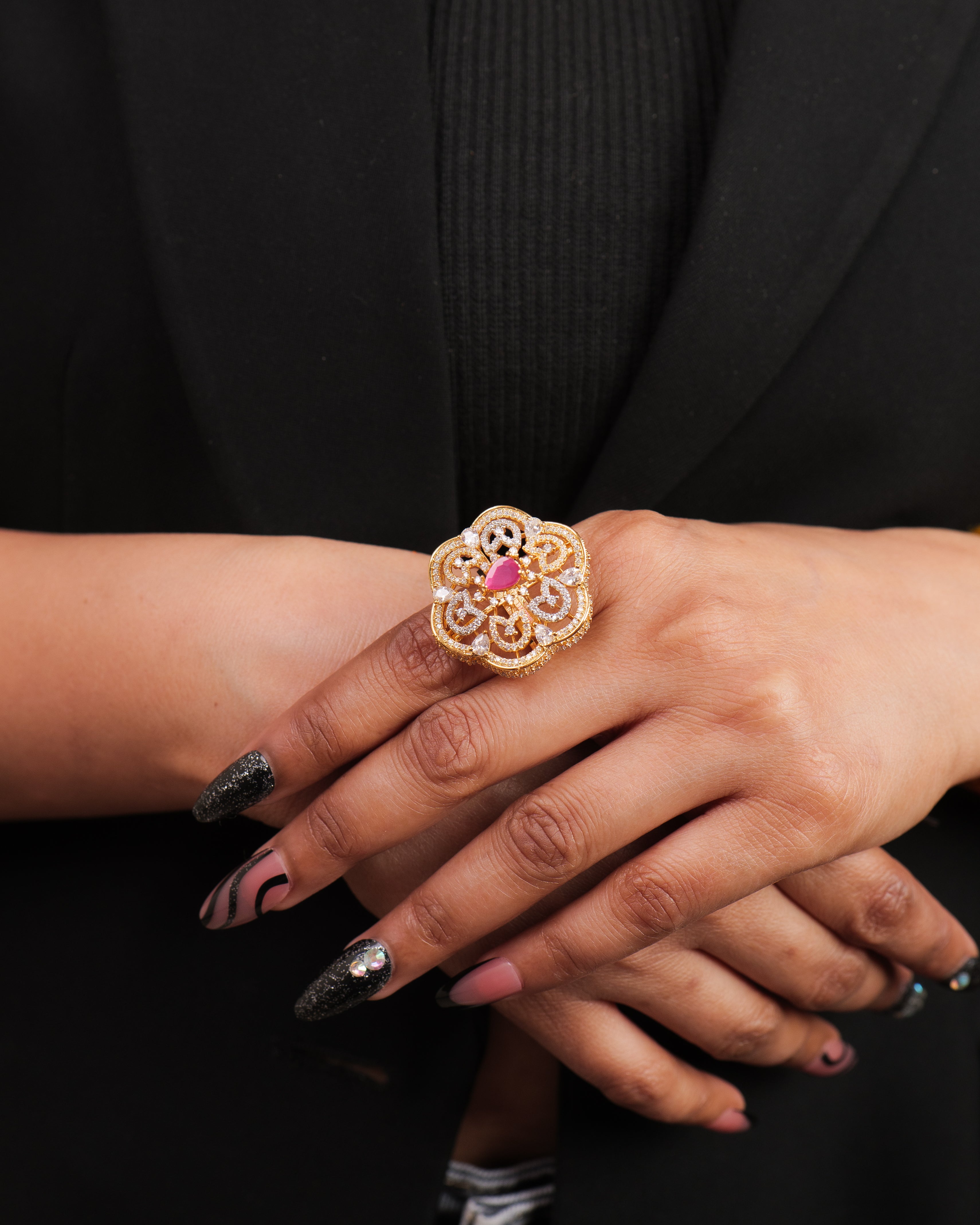 Celestia Carat Royal Bloom Ruby Statement Ring