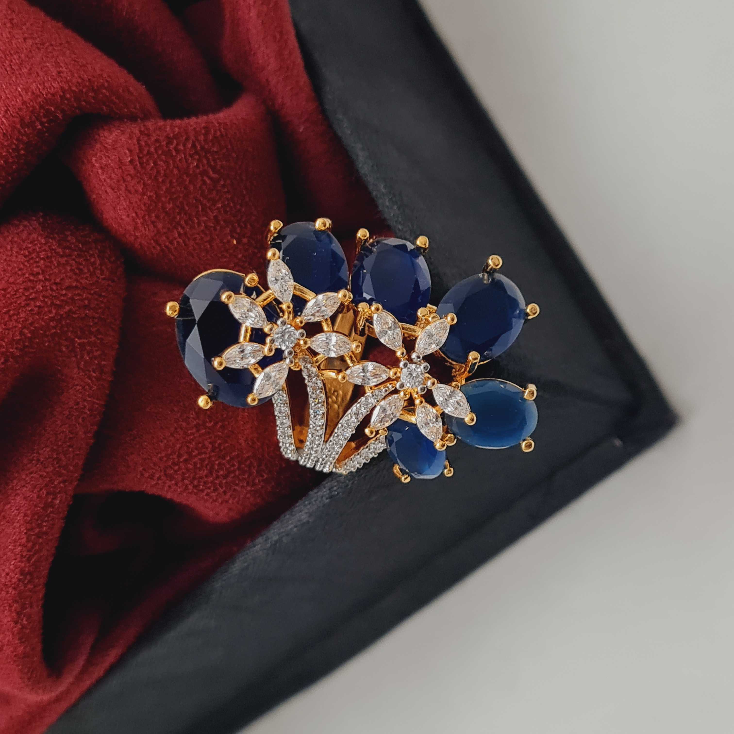 Sapphire Cascade Ring