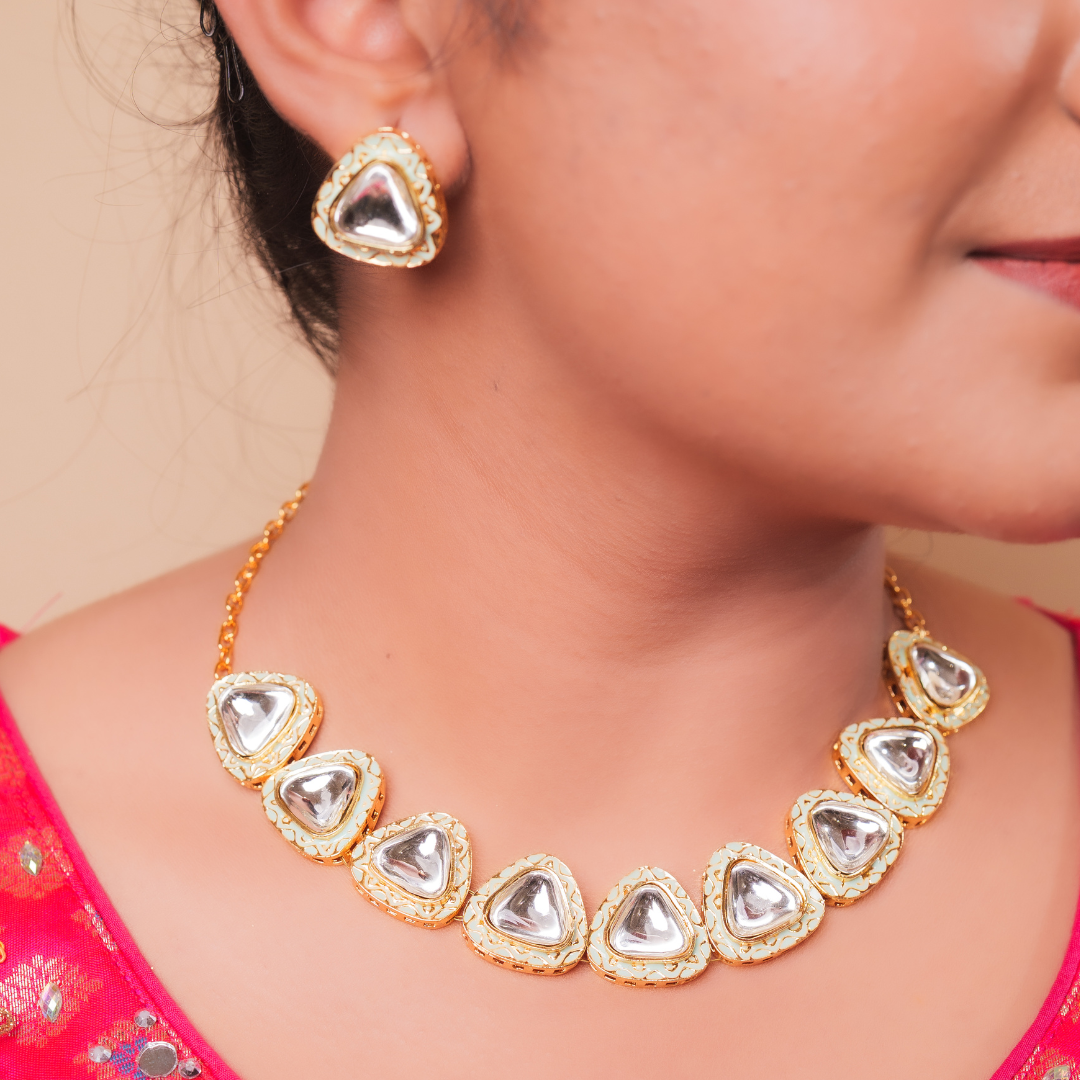 Royal Finish Kundan Choker Necklace Set