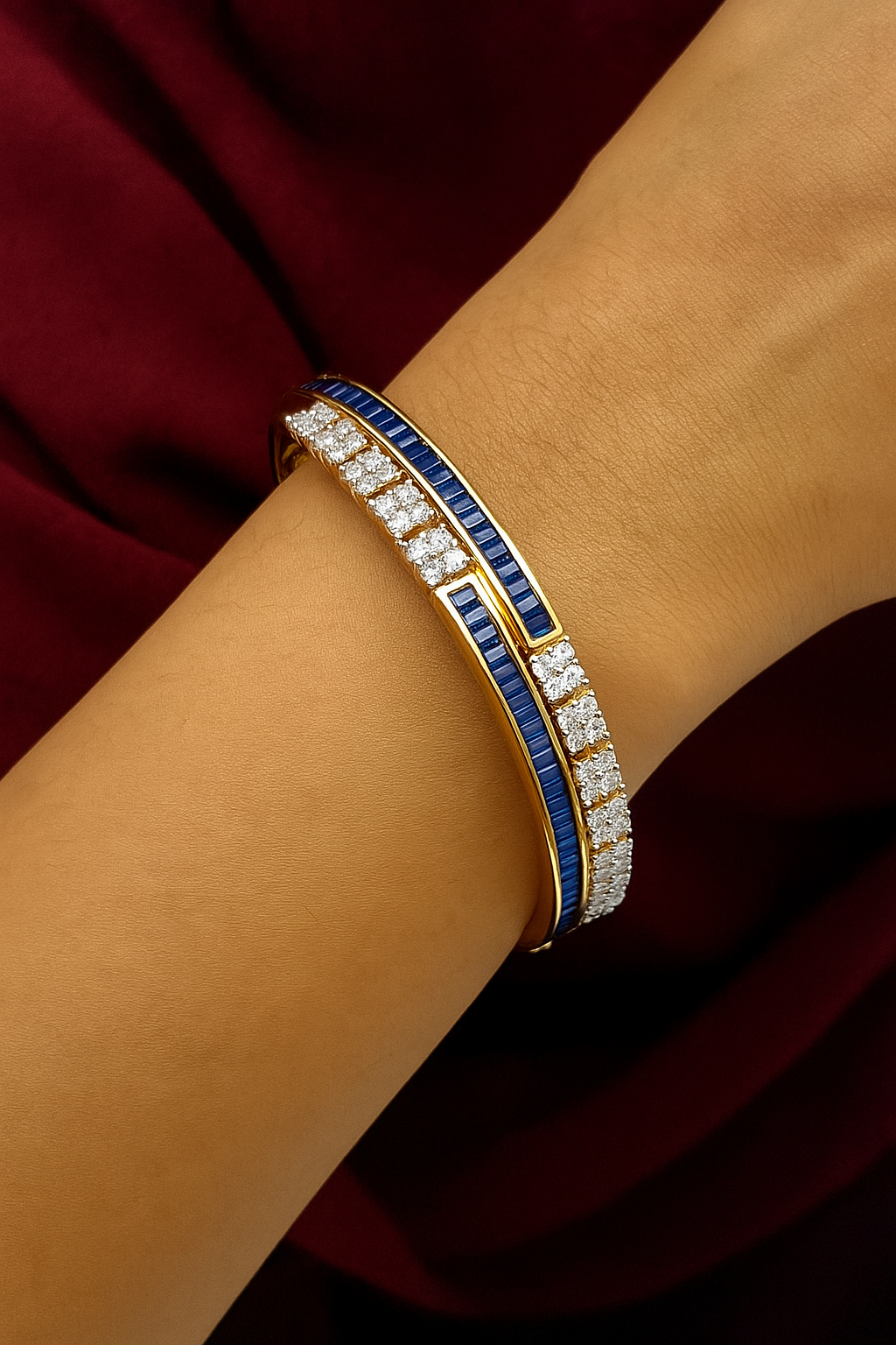 Celestia Carat Sapphire Elegance Bangle