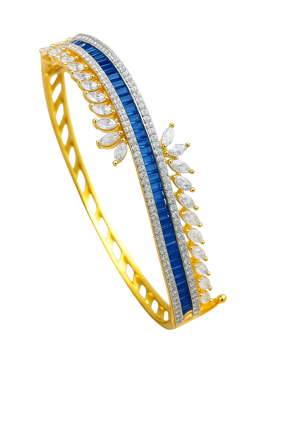 Sapphire Feather Bangle