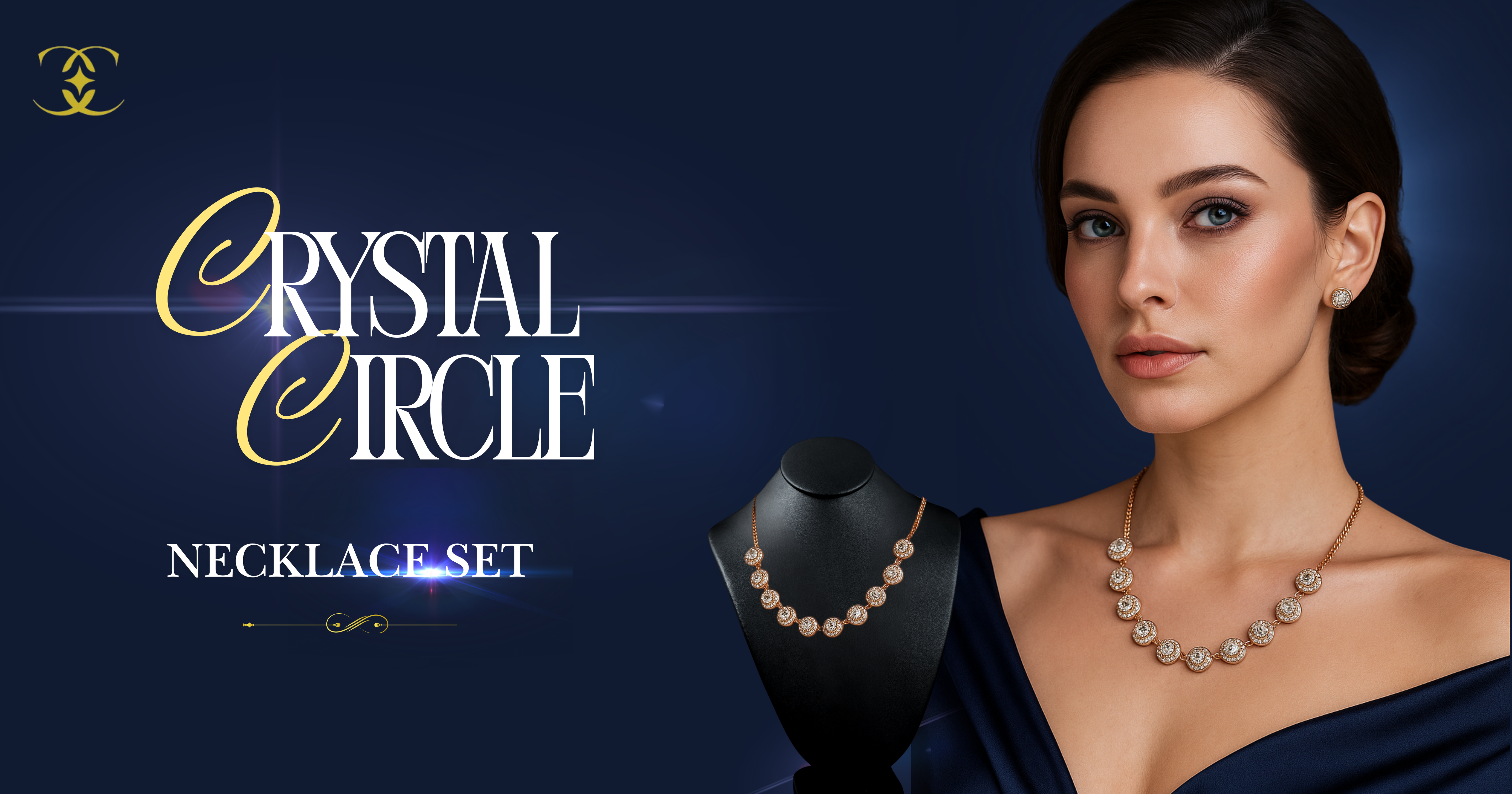 Radiance in Every Circle: The Crystal Circle Necklace Set by Celestia Carat