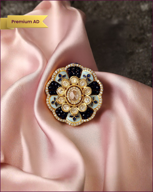 Alua : Gold Plated Adjustable AD Ring