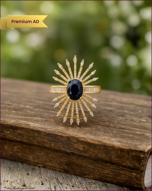 Nyra : Gold Plated Adjustable AD Ring