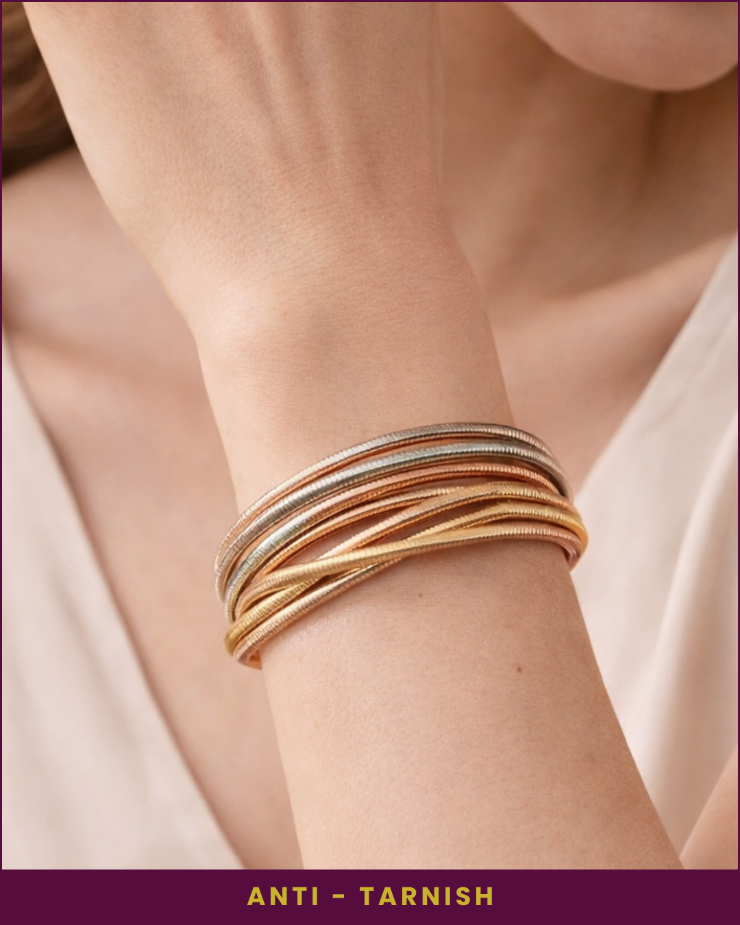Rasa :  Anti Tarnish Twisted Bracelet