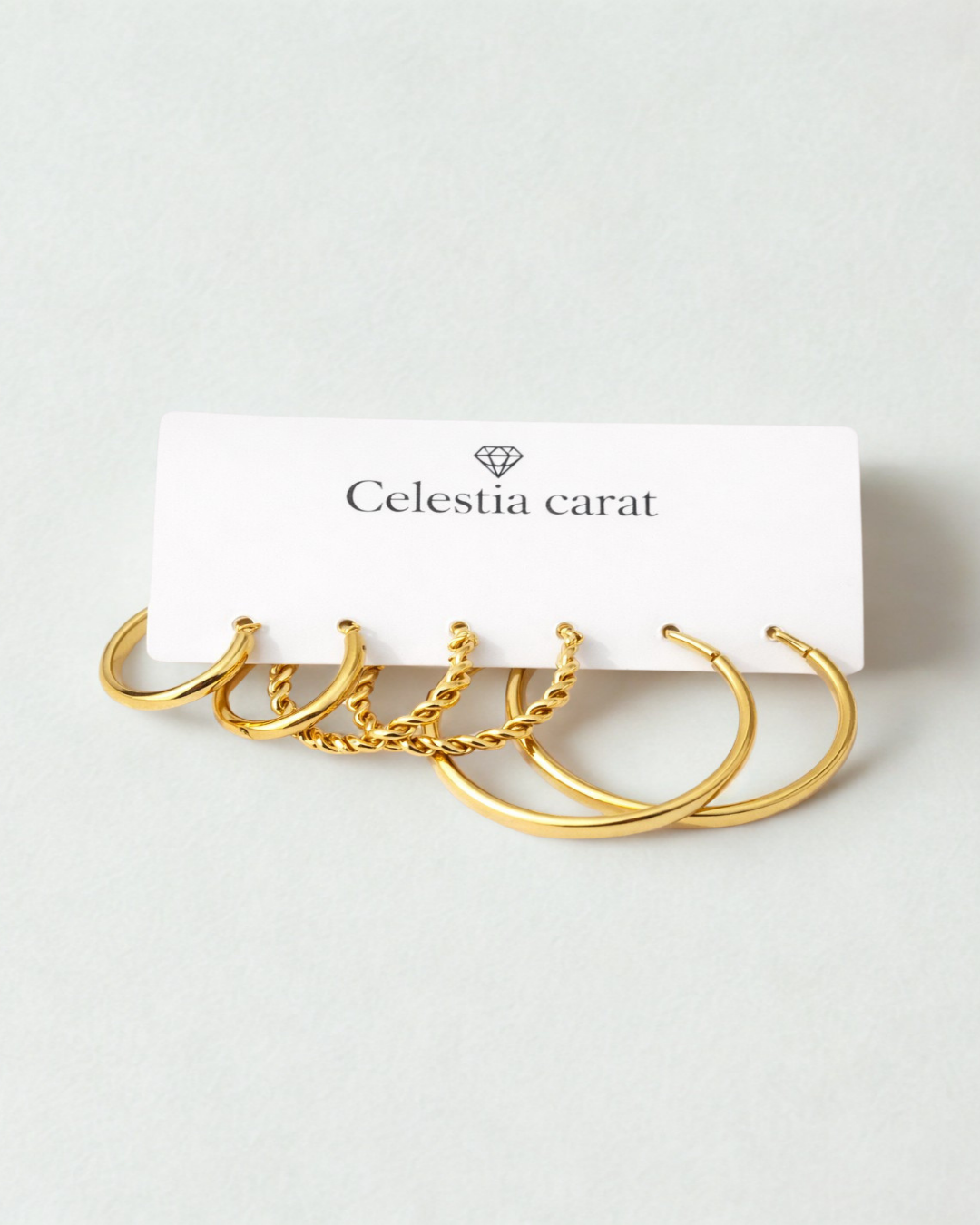 Aura : Gold Plated Hoop Set