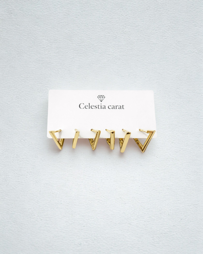 Nua : Gold Plated Hoop Set