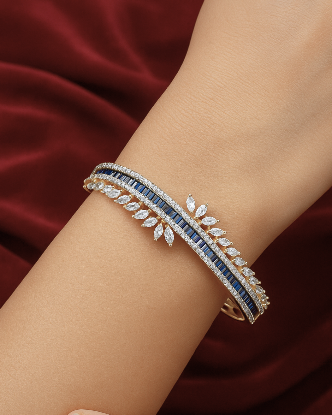 Mora : Gold Plated AD Bangle Set (2.4)