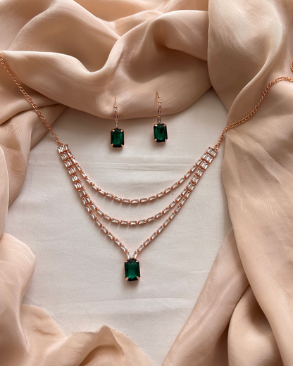 Riyasat : Gold plated AD Necklace Set