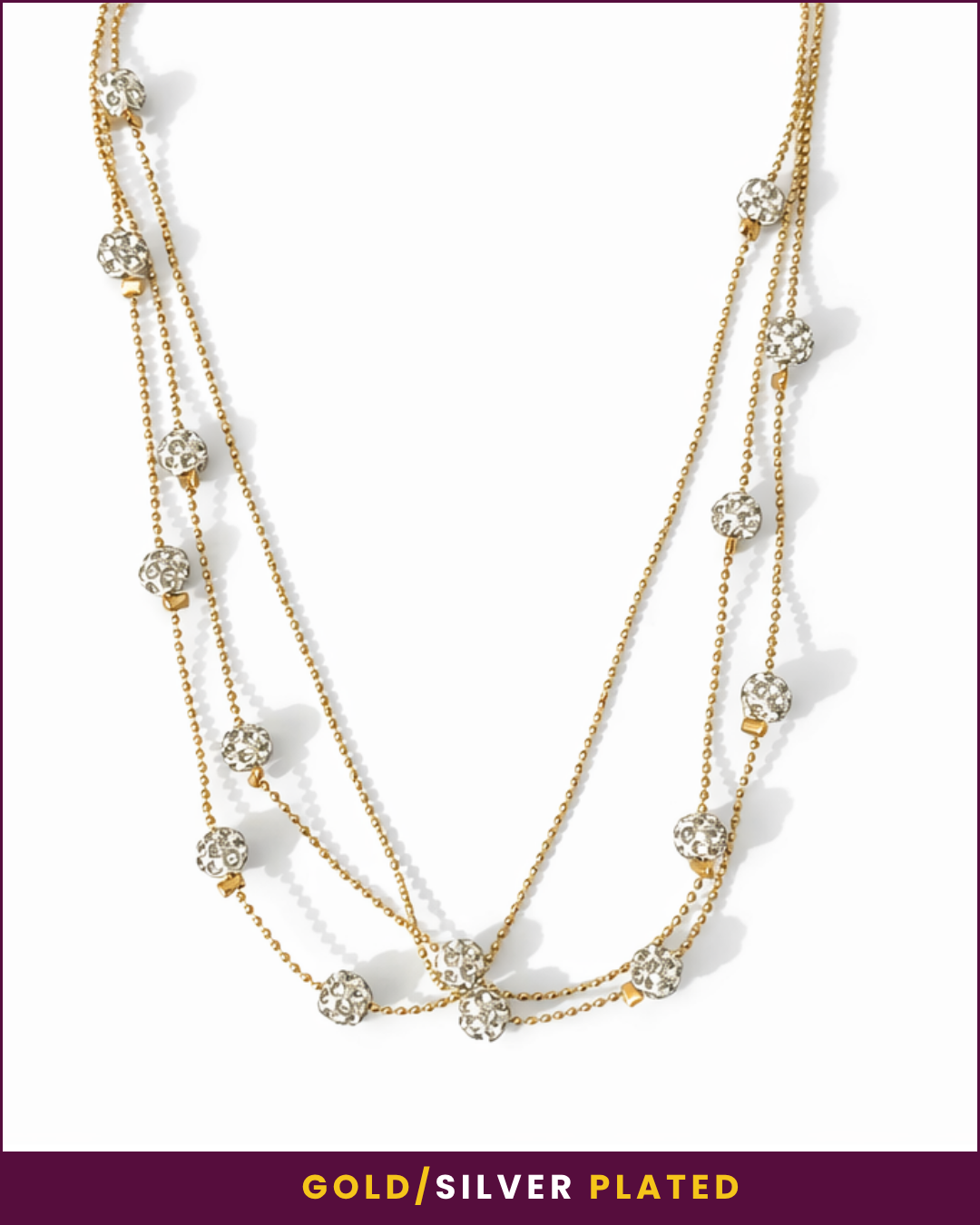 Svasti : Gold/Silver Plated Layered Necklace