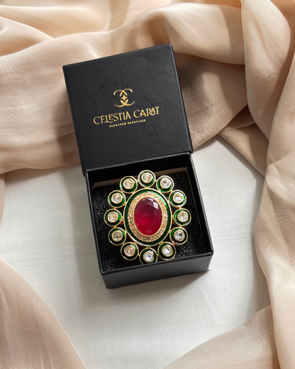 Anitya : Gold plated AD Ring
