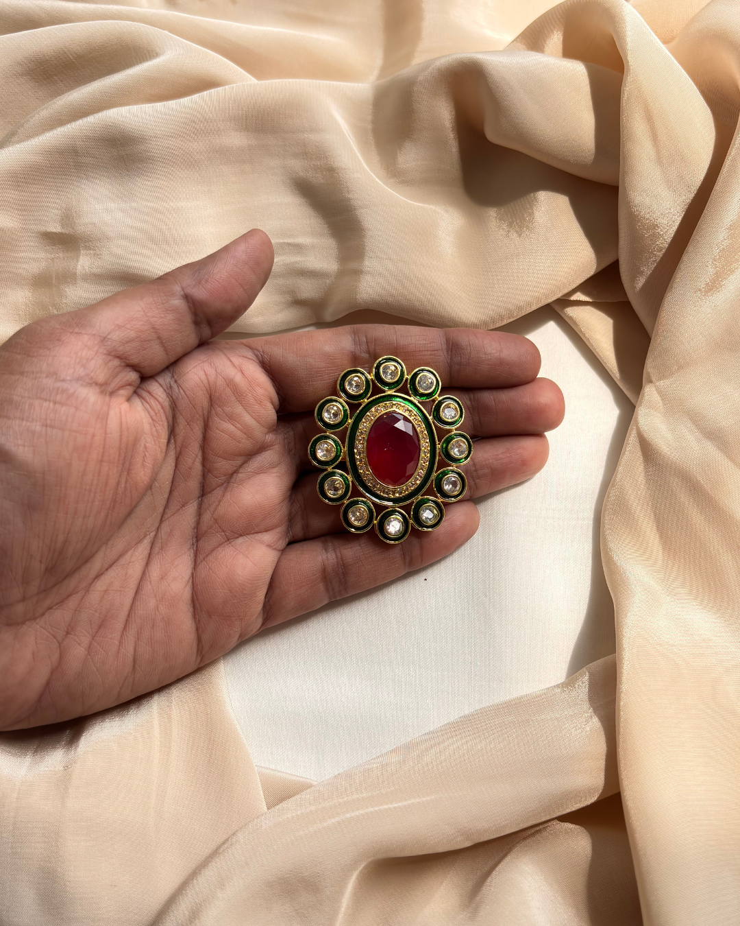 Anitya : Gold plated AD Ring