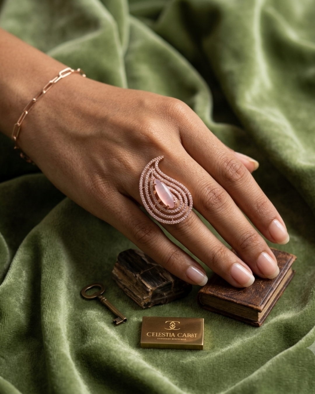 Neevi : Gold plated AD Ring