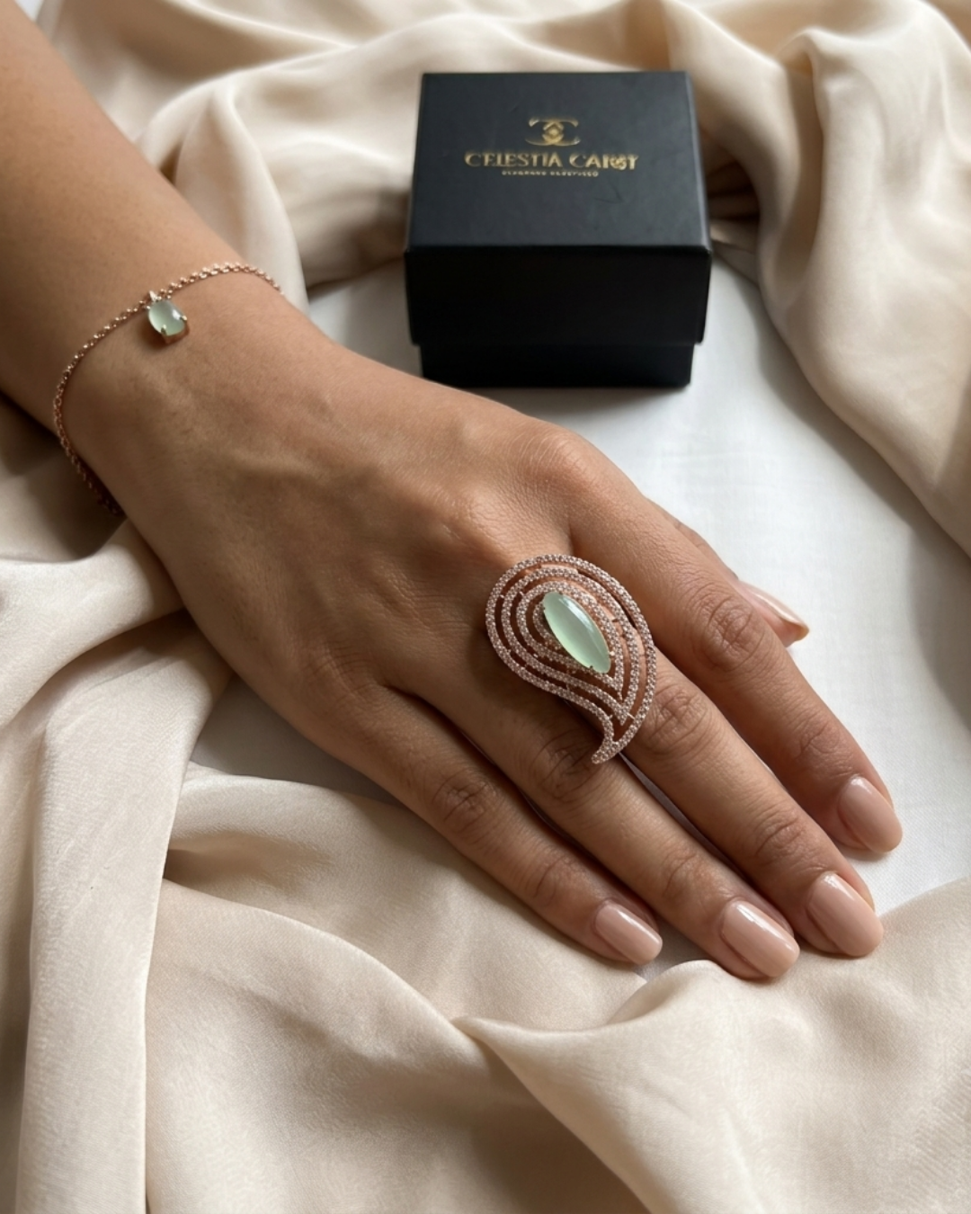 Neevi : Gold plated AD Ring