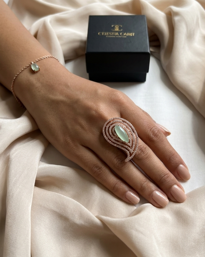 Neevi : Gold plated AD Ring