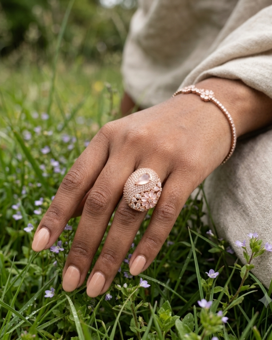 Amaree : Gold plated AD Ring
