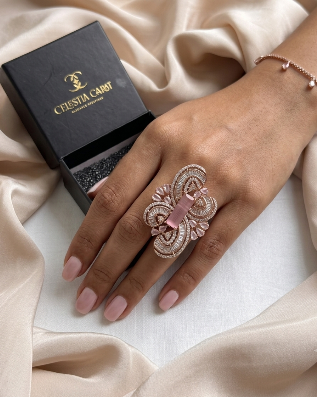 Gauri : Gold plated AD Ring