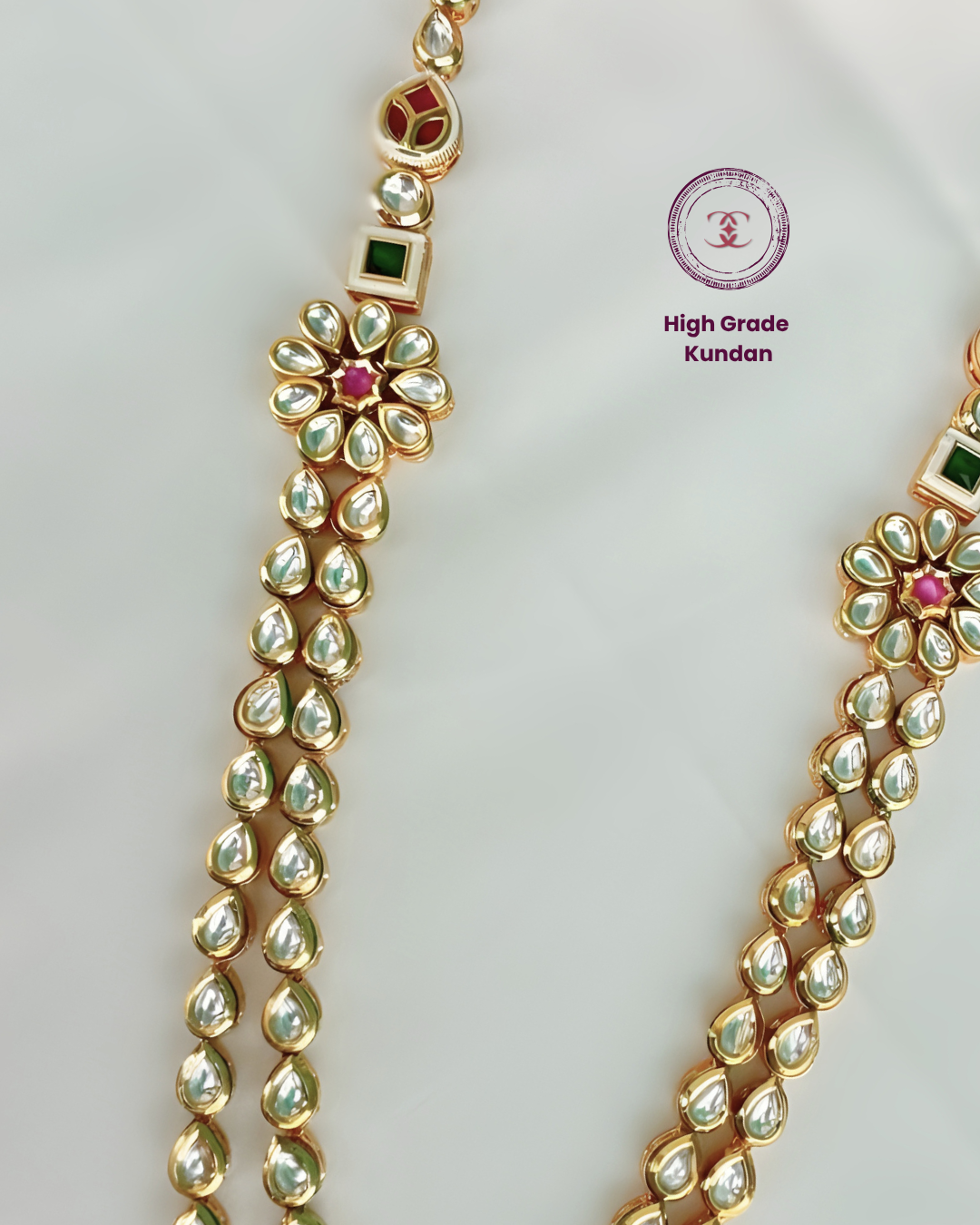Asteya : Gold Plated Kundan Necklace Set