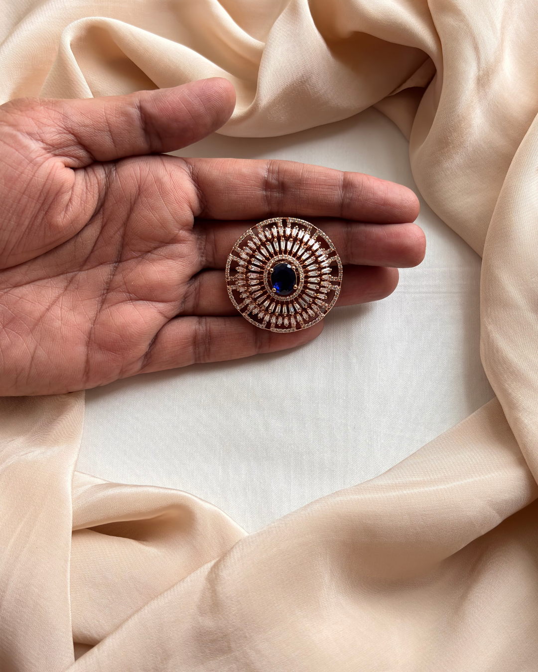 Prisha : Gold plated AD Ring