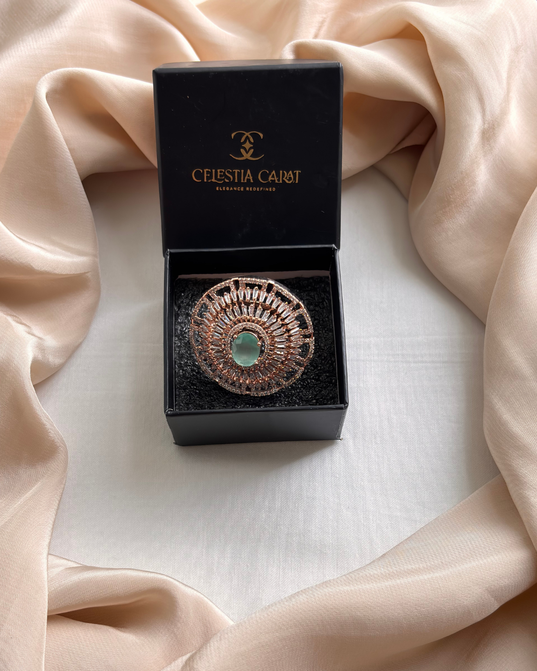 Prisha : Gold plated AD Ring