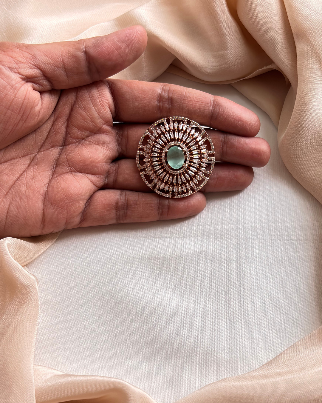 Prisha : Gold plated AD Ring