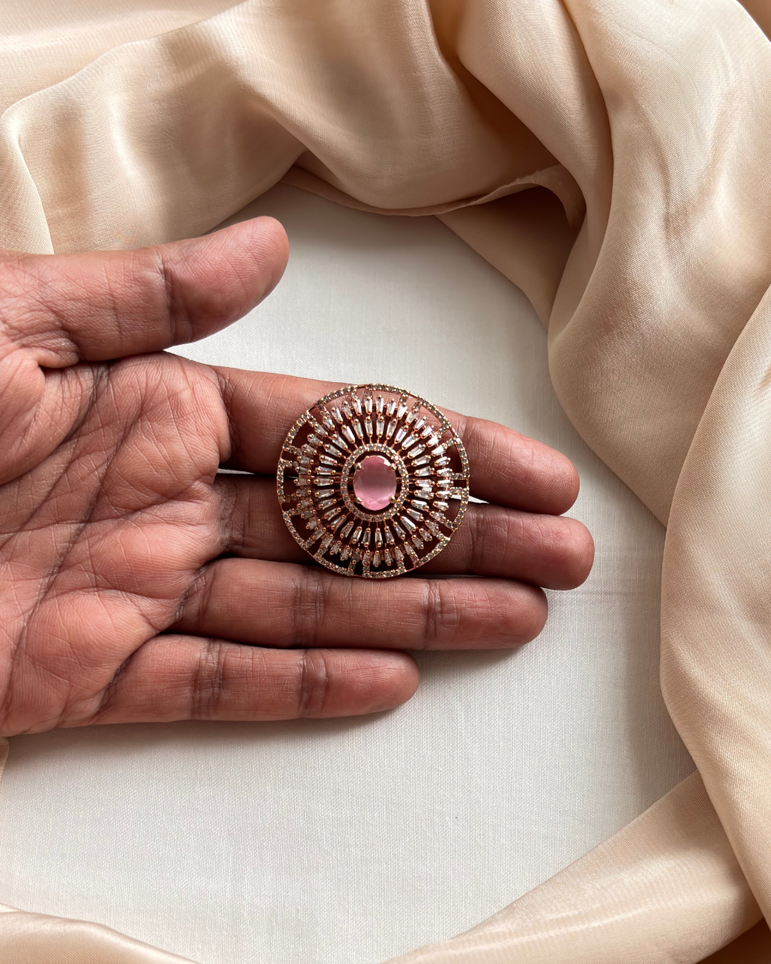 Prisha : Gold plated AD Ring