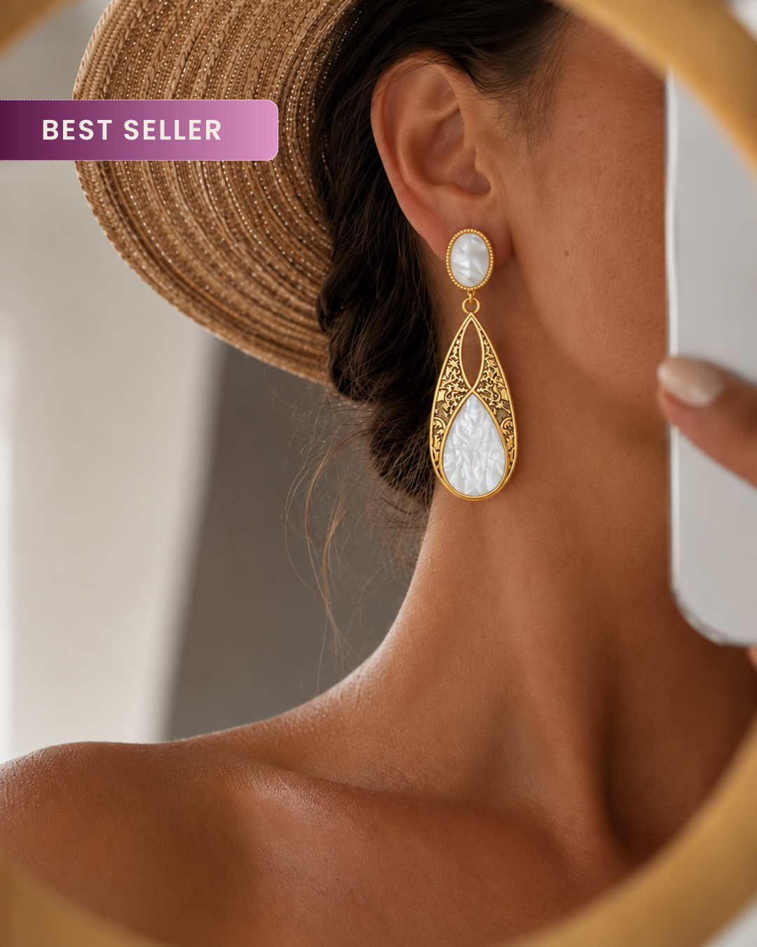 Nedya : Brass Earrings