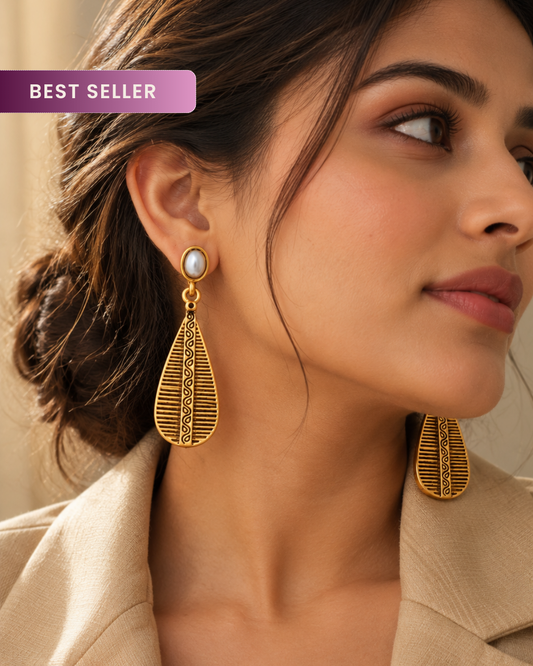 Vana : Brass Earrings