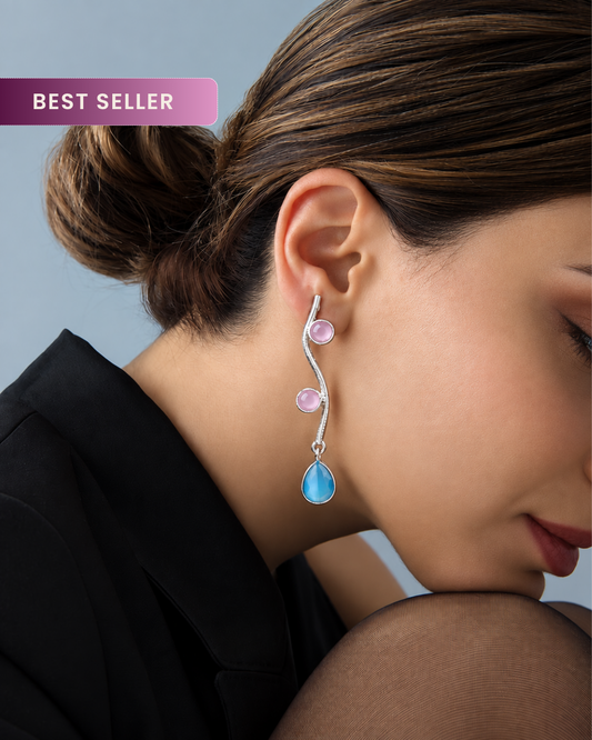 Nymara : Silver Plated Earrings