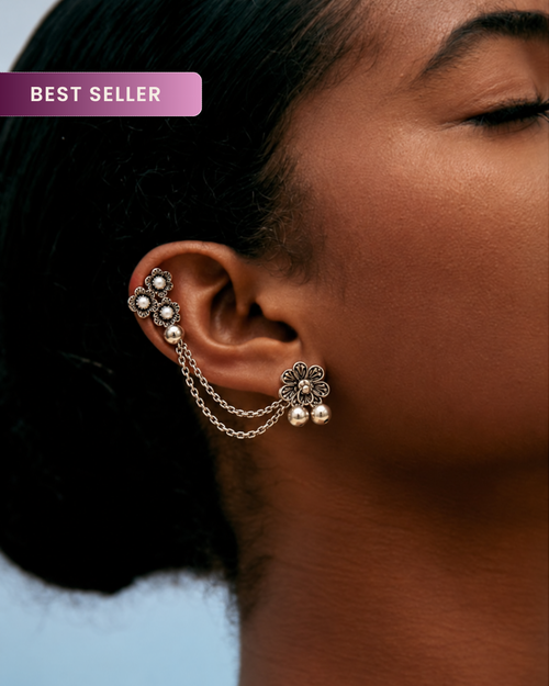 Rani : Oxidised Earrings