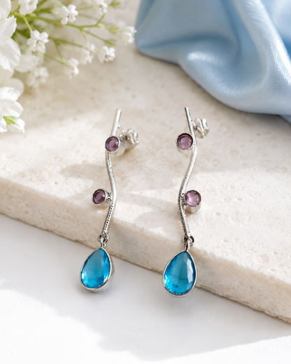 Nymara : Silver Plated Earrings