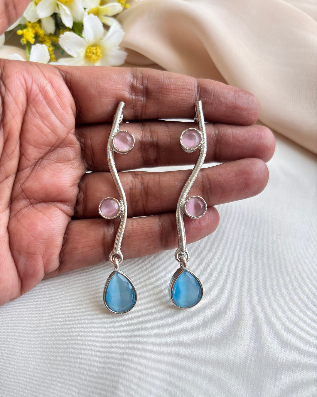 Nymara : Silver Plated Earrings