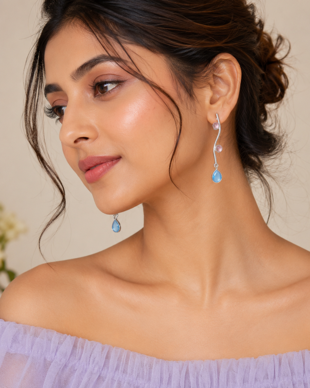 Nymara : Silver Plated Earrings