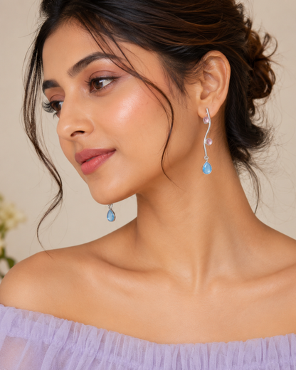Nymara : Silver Plated Earrings