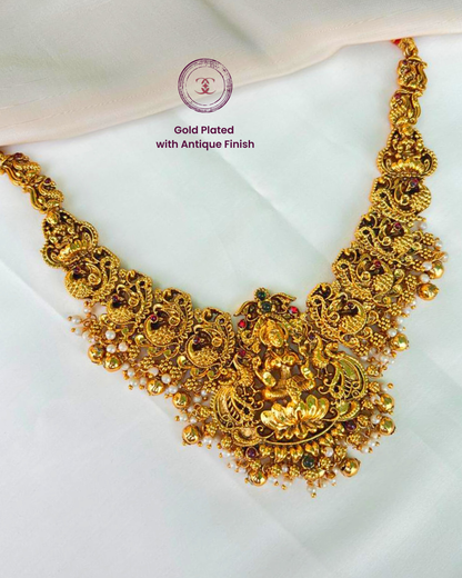 Devi : Gold Plated Temple Necklace Set