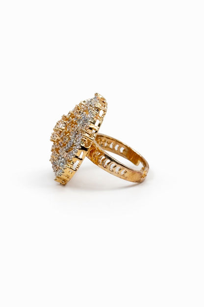 Shriya : Gold Plated AD Adjustable Ring