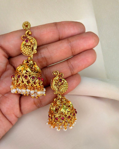Devi : Gold Plated Temple Necklace Set