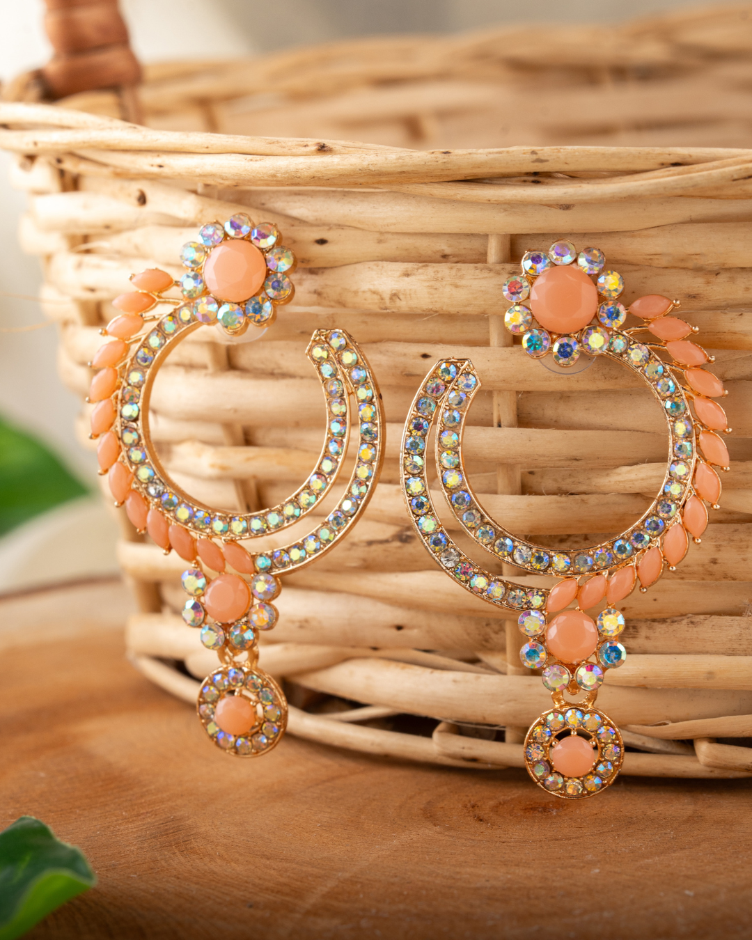 Manjari : Gold Plated AD Earrings