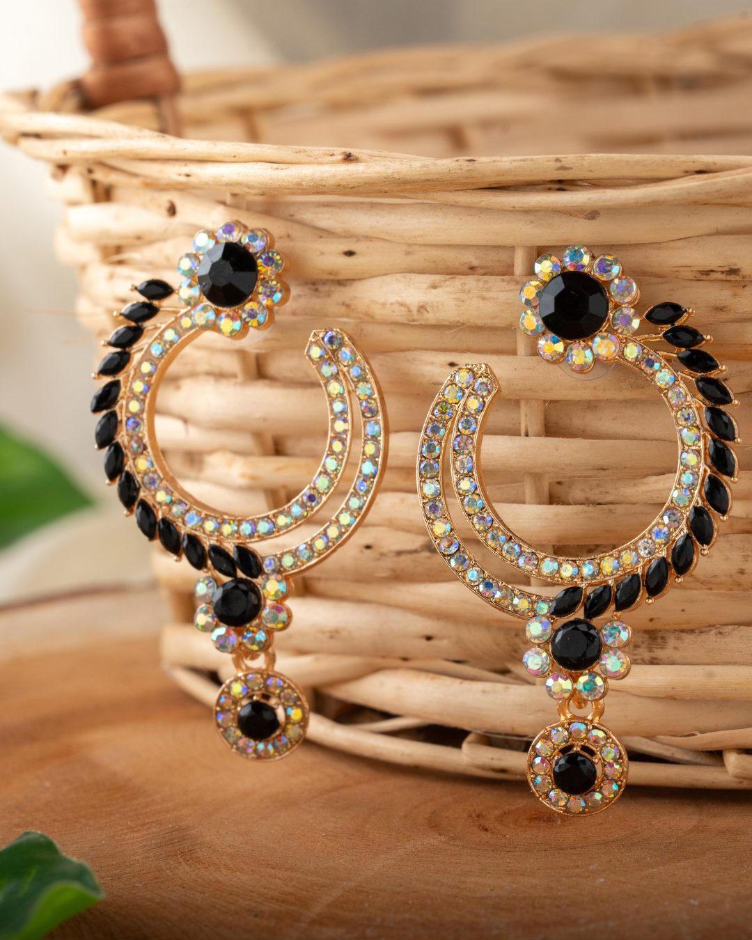 Manjari : Gold Plated AD Earrings